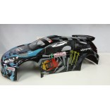 BOLHA FIESTA HATCH COM LEDS PARA AUTOMODELO KYOSHO DRX ESCALA 1/9 PINTADA KEN BLOCK LHP0910 FHP